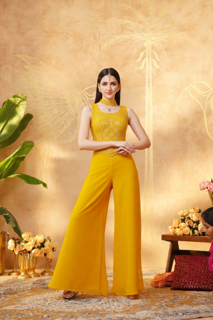 Indo Western Ready to wear Palazo Set Chinon