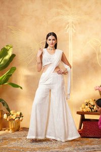 Indo Western Ready to wear Palazo Set Georgette Fabric