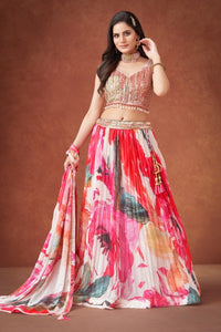 Lehenga Skirt Top Organza