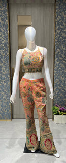 Indo Western peachy-pink Navartri special