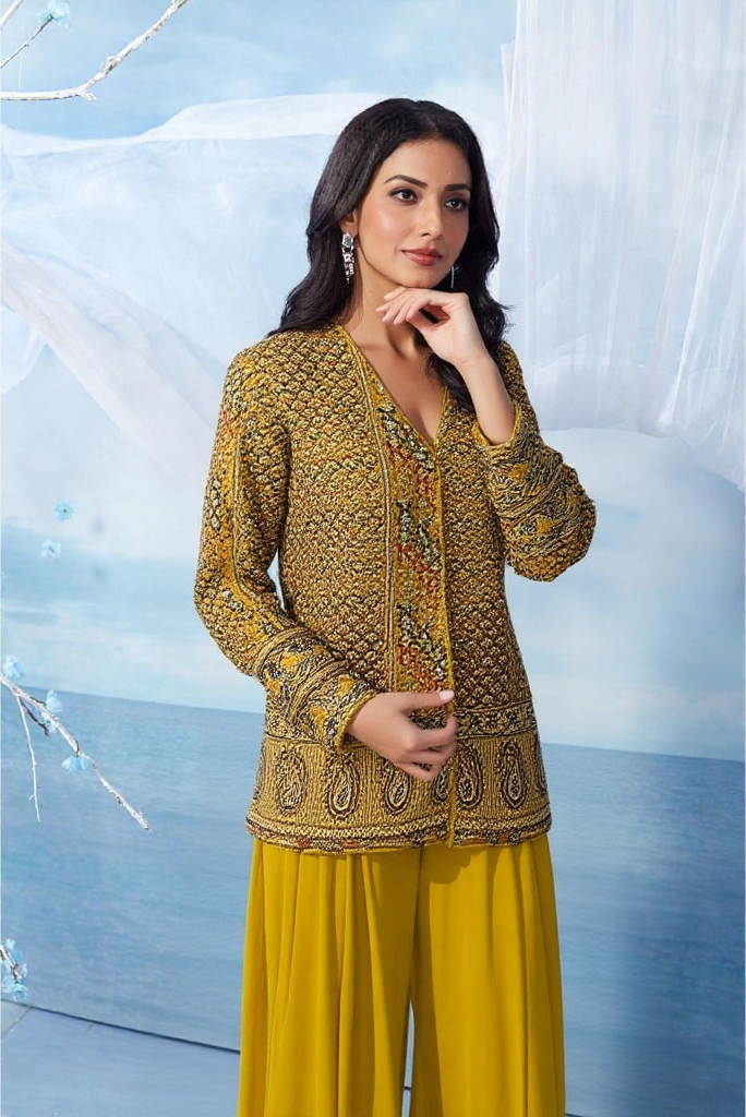 Mustard Yellow - Indo Fusion Co-ord set