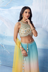 Ombre Sequin Lehenga Choli
