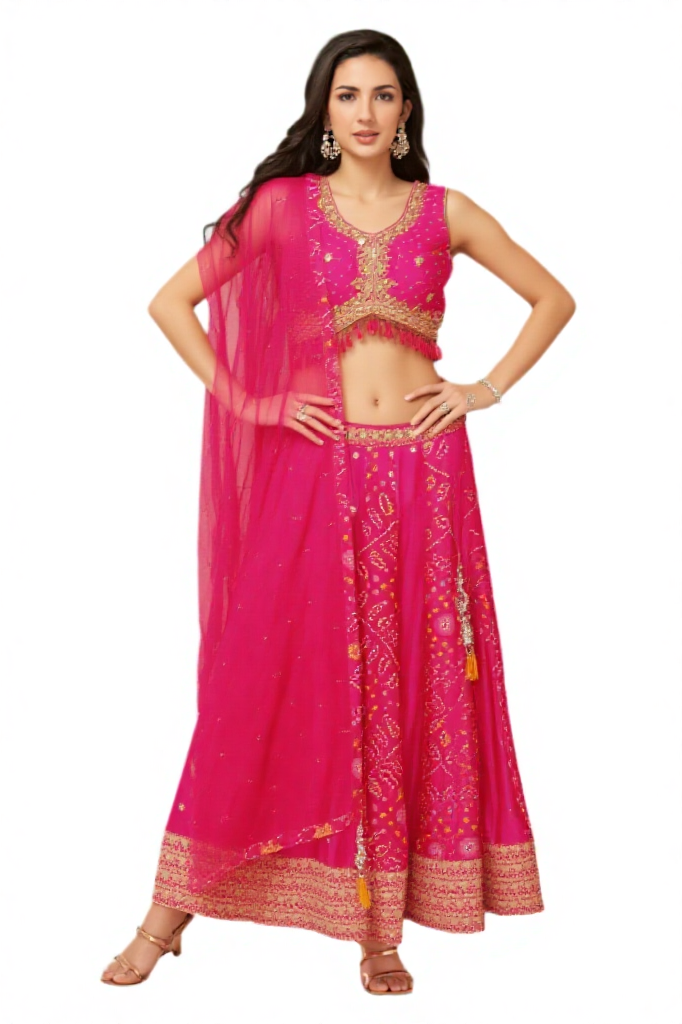Lehenga Skirt top Banarasi Silk Fabric