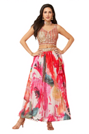 Lehenga Skirt Top Organza
