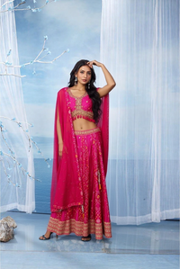 Lehenga Skirt top Banarasi Silk Fabric